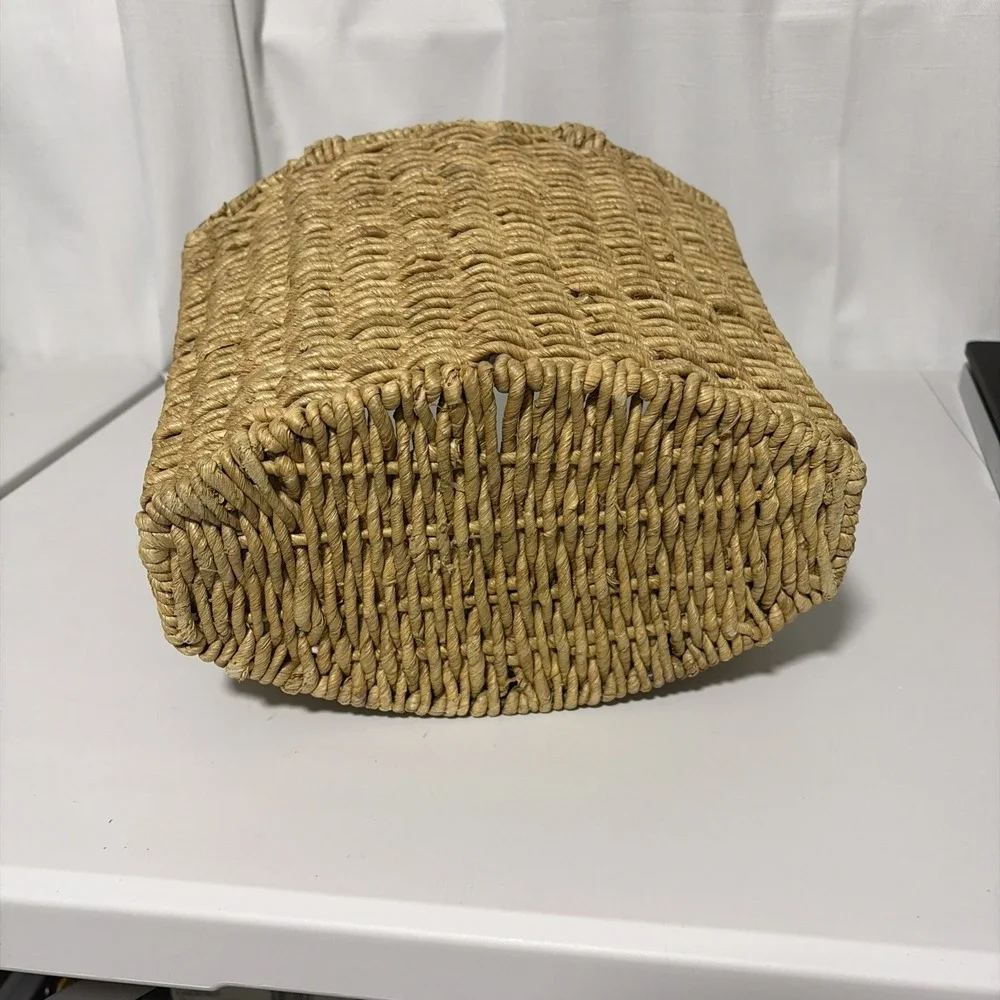 Wicker Multi Use Basket Sturdy Metal Frame